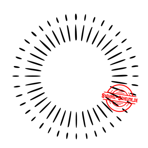 Stempel-Scheune Gummistempel 52 - Hintergrund Kreis Sonne Motiv Rund Stempel
