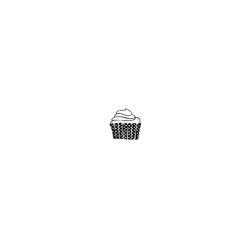 Dini Design Gummistempel 118 - Muffin - Cupcake Kuchen Nahrung S&uuml;&szlig;igkeit