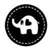 Dini Design Gummistempel 162 - Elefant - Kreis Naht Button Herz Tier Label S&uuml;&szlig;