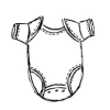 Dini Design Gummistempel 43 - Strampler - Baby Kind Geburt Kleidung Windel