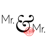 Stempel-Scheune Gummi 133 - Mr &amp; Mr Hochzeit Mann Kirche Liebe Karte Edel
