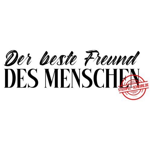Stempel-Scheune Gummi 136 - Der beste Freund des Menschen Hund Haustier