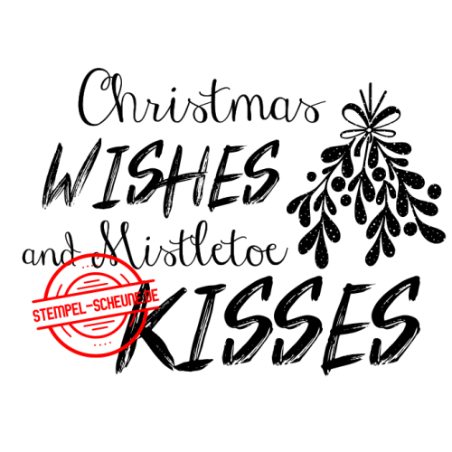 Stempel-Scheune Gummi 65 - Christmas Wishes and Mistletoe Kisses Zweig