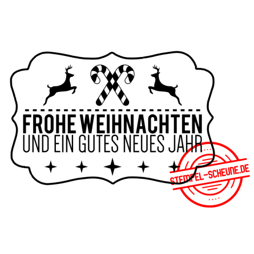 Stempel-Scheune Gummi 68 - Frohe Weihnachten und ein gutes neues Jahr