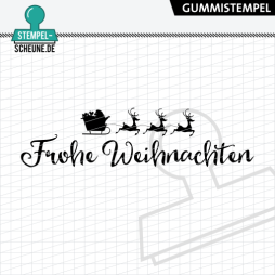 Stempel-Scheune Gummi 240 - Frohe Weihnachten Schlitten...