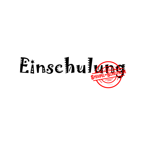 Stempel-Scheune Gummi 123 - Einschulung Grundschule Kind Kindergarten