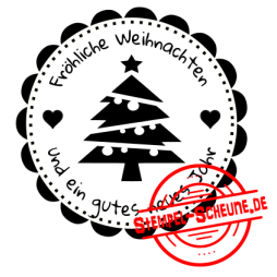 Stempel-Scheune Gummi 159 - Kreis Frohe Weihnachten...