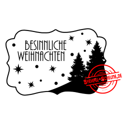 Stempel-Scheune Gummi 190 - Schnee Frohe Weihnachten...