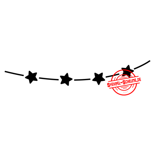 Stempel-Scheune Gummi 193 - Girlande Streifen Linie Stern Sterne Himmel