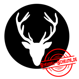 Stempel-Scheune Gummi 196 - Rentier Geweih Kopf Hirsch...