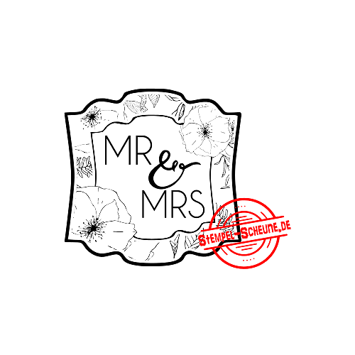 Stempel-Scheune Gummi 87 - Label Mr. &amp; Mrs. Hochzeit Kirche Mann Frau