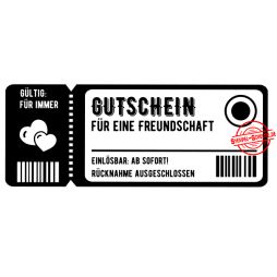 Stempel-Scheune Gummi 74 - Gutschein Freundschaft Liebe...