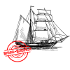 Stempel-Scheune Gummi 290 - Segelschiff Segel Wasser Segeln Freiheit