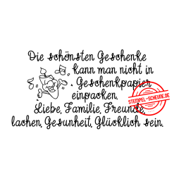 Stempel-Scheune Gummi 312 - Geschenke Familie Liebe...
