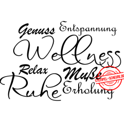 Stempel-Scheune Gummi 335 - Genuss Entspannung Wellness...
