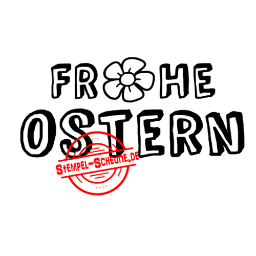 Stempel-Scheune Gummi 341 - Frohe Ostern Blume Osterfest Hase Fr&uuml;hling