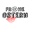 Stempel-Scheune Gummi 341 - Frohe Ostern Blume Osterfest Hase Fr&uuml;hling