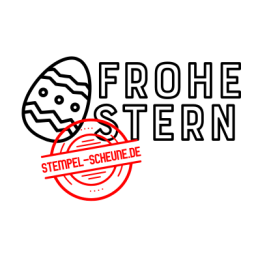 Stempel-Scheune Gummi 345 - Frohe Ostern Ei Osterfest...