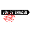 Stempel-Scheune Gummi 352 - Vom Osterhasen Ostern Pfeil Richtung Weg