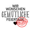 Stempel-Scheune Gummi 354 - Wir w&uuml;nschen gem&uuml;tliche Feiertage Herz
