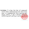 Stempel-Scheune Gummi 386 - Definition Geburtstag Englisch Duden Birthday