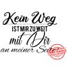 Stempel-Scheune Gummi 418 - Kein Weg ist mir zu weit mir Dir an der Seite