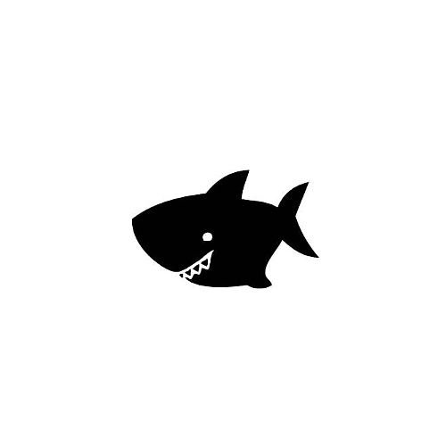 Dini Design Gummistempel 182 - Hai - Fisch Wasser Raubtier Schwimmen Z&auml;hne Motiv