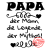 Stempel-Scheune Gummi 470 - Papa der Mann die Legende der Mythos