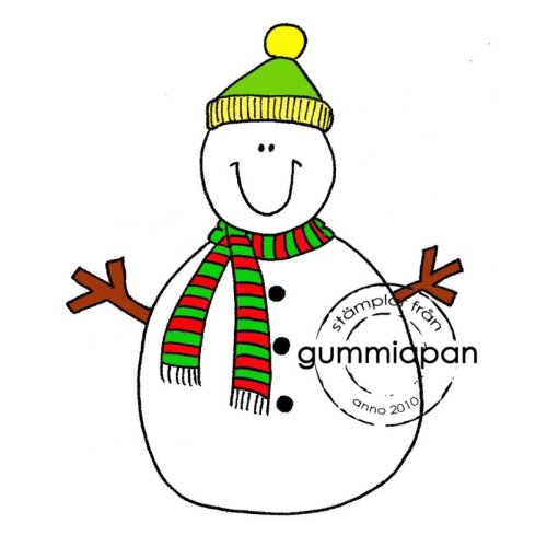 Gummiapan Gummistempel 10080201 - Schneemann Weihnachten Schnee Winter M&uuml;tze