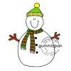 Gummiapan Gummistempel 10080201 - Schneemann Weihnachten Schnee Winter M&uuml;tze