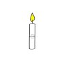 Gummiapan Gummistempel 11050504 - Kerze Feuer Licht Wachs Weihnachten Geburtstag