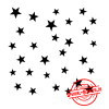 Stempel-Scheune Holzstempel 168 - Stern Sterne Punkte Hintergrund Kreis Motiv