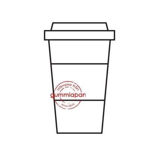 Gummiapan Gummistempel 13020305 - Coffee to go Herz Becher Cup Tasse Kaffee