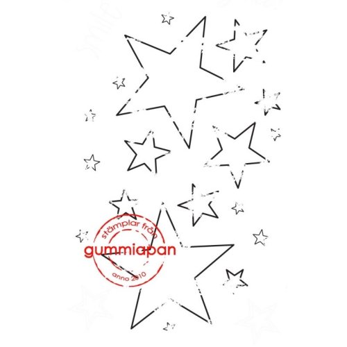 Gummiapan Gummistempel 13100701 - Sterne Himmel Stern Motivstempel