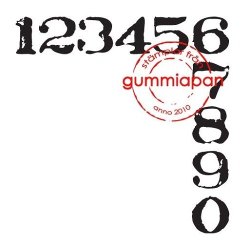 Gummiapan Gummistempel 14030106 - Zahlen 1 bis 9 Ecke Motivstempel Zahlenreihe