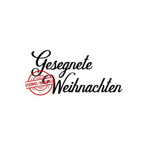 Stempel-Scheune Holzstempel 427 - Gesegnete Weihnachten Frohe Weihnachten