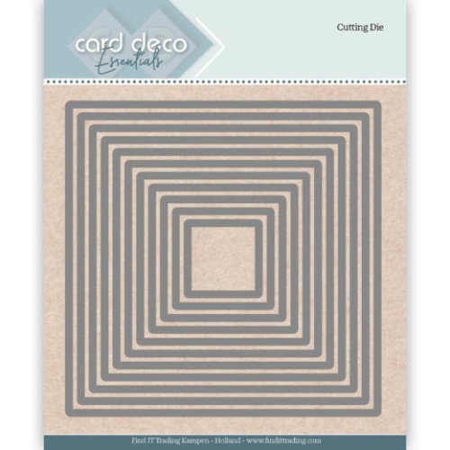 Card Deco Stanzschablone 11 St&uuml;ck - Quadrat W&uuml;rfel Square Viereck Kontur Rahmen