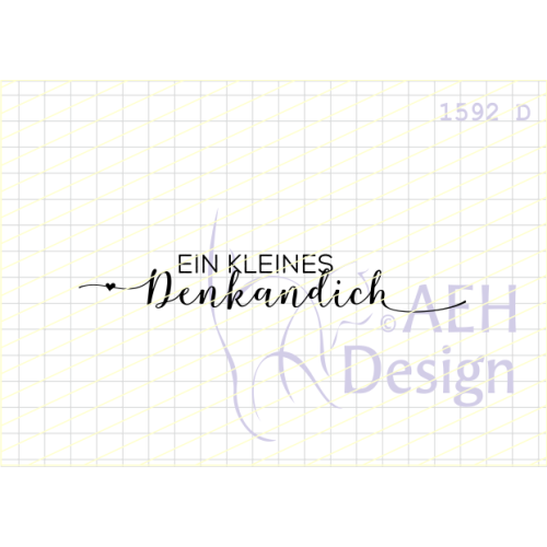 AEH Design Gummistempel 1592D - EIN KLEINES Denkandich Herz Gedanken
