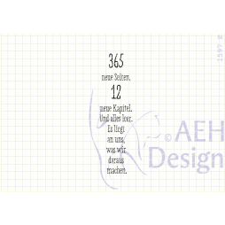AEH Design Gummistempel 1597E - 365 neue Seiten 12...