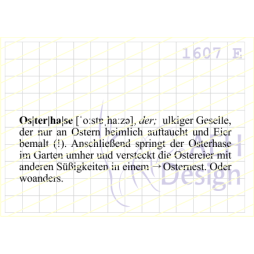 AEH Design Gummistempel 1607E - Definition Osterhase...