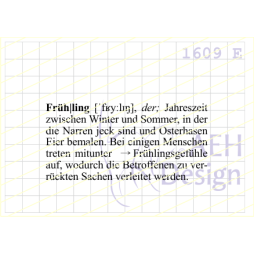AEH Design Gummistempel 1609E - Definition Fr&uuml;hling...