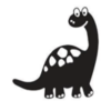 Dini Design Gummistempel 364 - Dinosaurier Tier Urzeit Kind Langhals Gro&szlig;