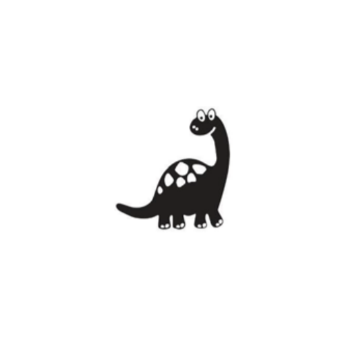 Dini Design Gummistempel 365 - Dinosaurier Tier Urzeit Kind Langhals Mittel