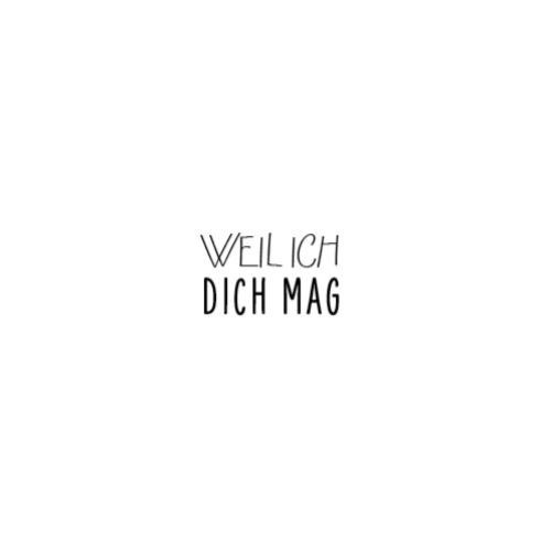 Dini Design Gummistempel 394 - Weil ich dich mag Freundschaft Freude Kleinigkeit