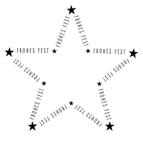 Dini Design Gummistempel 477 - Stern Sterne Frohes Fest Weihnachten Feiertagee