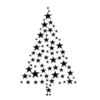 Dini Design Gummistempel 479 - Tannenbaum mit Sternen Weihnachten Weihnachtsbaum