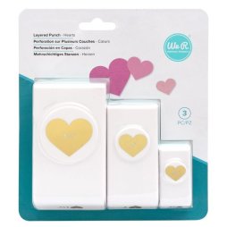 We R Memory Keepers 660308 - 3 Motivstanzer 3-er Set Handstanzen Herz Liebe Love