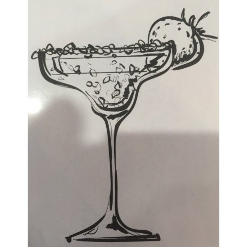 Gummiapan Gummistempel 15090104 - Cocktail Getr&auml;nk Erdbeere Eis Feier Glas Fete