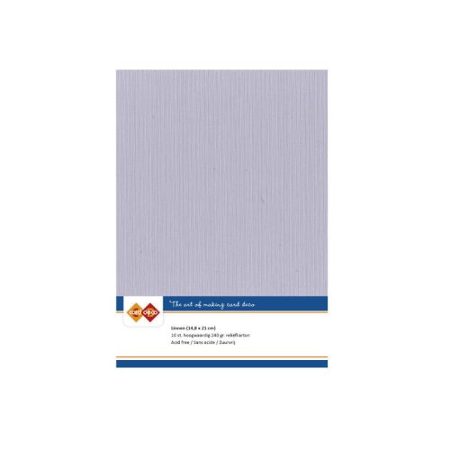 Card Deco Leinenpapier Mausgrau Grau - A5 Papier 240g/m&sup2; 10 Bl&auml;tter Basteln