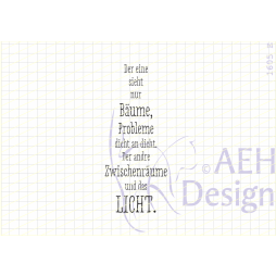 AEH Design Gummistempel 1605E - B&auml;ume und Probleme...